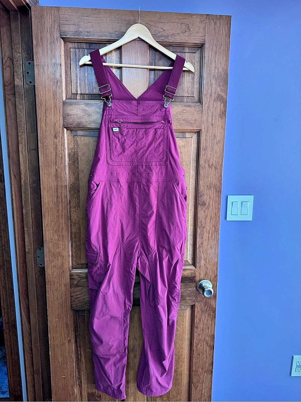 Duluth Women's Overalls in Berry Size Large